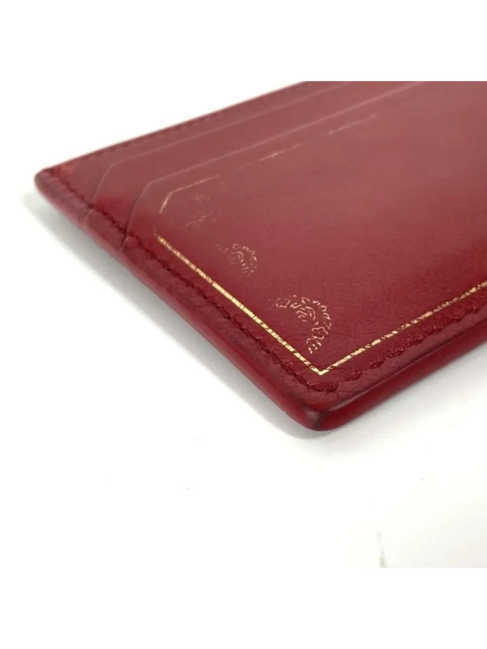 Cartier Card Case Garland de Leather Burgundy